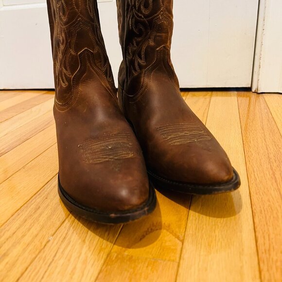 Dan Post Western Leather Boots Women’s 10 M Pointed Cutout Brown - Picture 7 of 16